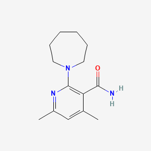 molecular formula C14H21N3O B7461849 2-(Azepan-1-yl)-4,6-dimethylpyridine-3-carboxamide 