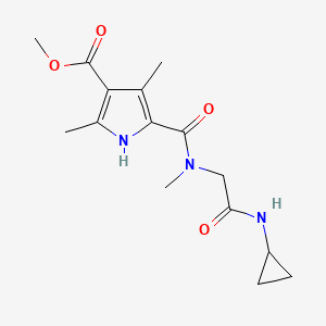 molecular formula C15H21N3O4 B7461887 methyl 5-[[2-(cyclopropylamino)-2-oxoethyl]-methylcarbamoyl]-2,4-dimethyl-1H-pyrrole-3-carboxylate 