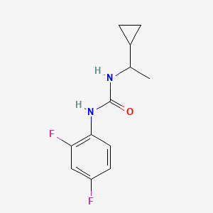 molecular formula C12H14F2N2O B7461916 1-(1-Cyclopropylethyl)-3-(2,4-difluorophenyl)urea 