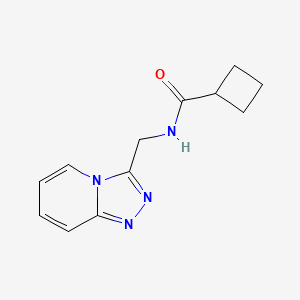 molecular formula C12H14N4O B7461917 N-([1,2,4]triazolo[4,3-a]pyridin-3-ylmethyl)cyclobutanecarboxamide 