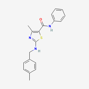 4-methyl-2-[(4-methylphenyl)methylamino]-N-phenyl-1,3-thiazole-5-carboxamide