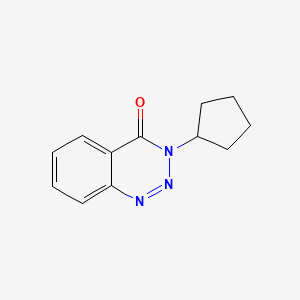 molecular formula C12H13N3O B7461984 3-Cyclopentyl-1,2,3-benzotriazin-4-one 