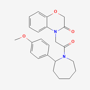 molecular formula C23H26N2O4 B7461994 4-[2-[2-(4-Methoxyphenyl)azepan-1-yl]-2-oxoethyl]-1,4-benzoxazin-3-one 