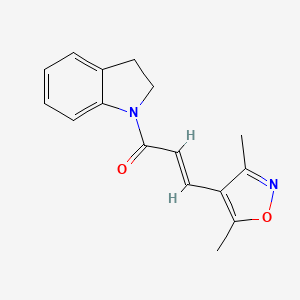 molecular formula C16H16N2O2 B7462013 (E)-1-(2,3-dihydroindol-1-yl)-3-(3,5-dimethyl-1,2-oxazol-4-yl)prop-2-en-1-one 