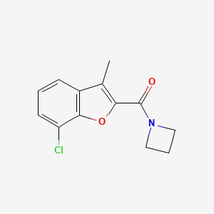 molecular formula C13H12ClNO2 B7462022 Azetidin-1-yl-(7-chloro-3-methyl-1-benzofuran-2-yl)methanone 