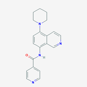 molecular formula C20H20N4O B7462029 N-(5-piperidin-1-ylisoquinolin-8-yl)pyridine-4-carboxamide 