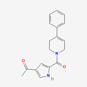 molecular formula C18H18N2O2 B7462054 1-[5-(4-phenyl-3,6-dihydro-2H-pyridine-1-carbonyl)-1H-pyrrol-3-yl]ethanone 