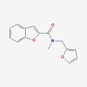 molecular formula C15H13NO3 B7462059 N-(furan-2-ylmethyl)-N-methyl-1-benzofuran-2-carboxamide 