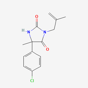 molecular formula C14H15ClN2O2 B7462064 5-(4-Chlorophenyl)-5-methyl-3-(2-methylprop-2-enyl)imidazolidine-2,4-dione 