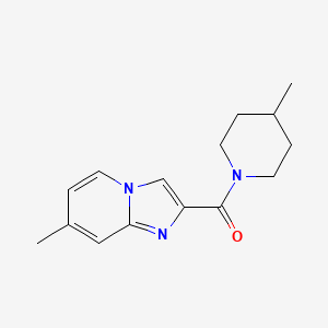 molecular formula C15H19N3O B7462083 7-Methyl-2-[(4-methylpiperidin-1-yl)carbonyl]imidazo[1,2-a]pyridine 