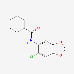 molecular formula C14H16ClNO3 B7462106 N-(6-chloro-1,3-benzodioxol-5-yl)cyclohexanecarboxamide 