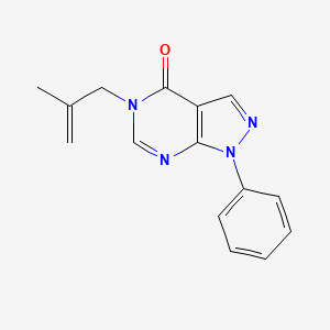 molecular formula C15H14N4O B7462115 5-(2-Methylprop-2-enyl)-1-phenylpyrazolo[3,4-d]pyrimidin-4-one 