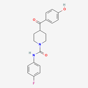 molecular formula C19H19FN2O3 B7462139 N-(4-fluorophenyl)-4-(4-hydroxybenzoyl)piperidine-1-carboxamide 