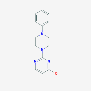 molecular formula C15H18N4O B7462143 4-Methoxy-2-(4-phenylpiperazin-1-yl)pyrimidine 