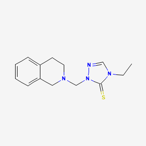 molecular formula C14H18N4S B7462155 2-(3,4-dihydro-1H-isoquinolin-2-ylmethyl)-4-ethyl-1,2,4-triazole-3-thione 