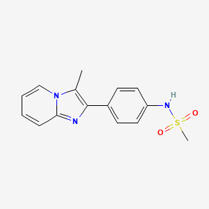 molecular formula C15H15N3O2S B7462161 N-[4-(3-methylimidazo[1,2-a]pyridin-2-yl)phenyl]methanesulfonamide 