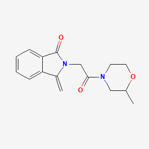 molecular formula C16H18N2O3 B7462174 3-Methylidene-2-[2-(2-methylmorpholin-4-yl)-2-oxoethyl]isoindol-1-one 