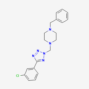 molecular formula C19H21ClN6 B7462192 1-Benzyl-4-[[5-(3-chlorophenyl)tetrazol-2-yl]methyl]piperazine 