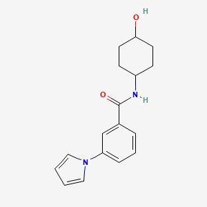 molecular formula C17H20N2O2 B7462199 N-(4-hydroxycyclohexyl)-3-pyrrol-1-ylbenzamide 