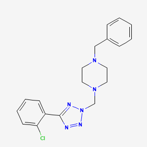 molecular formula C19H21ClN6 B7462220 1-Benzyl-4-[[5-(2-chlorophenyl)tetrazol-2-yl]methyl]piperazine 