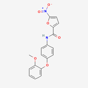 molecular formula C18H14N2O6 B7462237 N-[4-(2-methoxyphenoxy)phenyl]-5-nitrofuran-2-carboxamide 