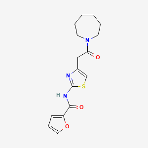 molecular formula C16H19N3O3S B7462245 N-[4-[2-(azepan-1-yl)-2-oxoethyl]-1,3-thiazol-2-yl]furan-2-carboxamide 