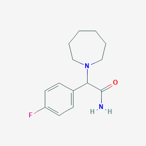 molecular formula C14H19FN2O B7462300 2-(Azepan-1-yl)-2-(4-fluorophenyl)acetamide 
