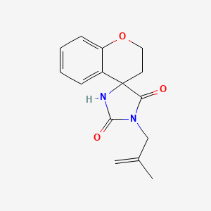 molecular formula C15H16N2O3 B7462308 3'-(2-Methylprop-2-enyl)spiro[2,3-dihydrochromene-4,5'-imidazolidine]-2',4'-dione 