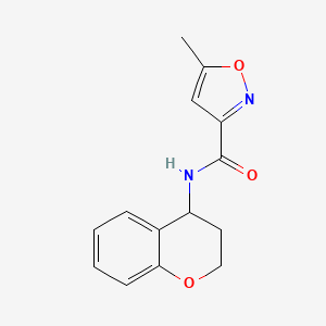 molecular formula C14H14N2O3 B7462309 N-(3,4-dihydro-2H-chromen-4-yl)-5-methyl-1,2-oxazole-3-carboxamide 