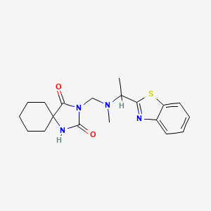 3-[[1-(1,3-Benzothiazol-2-yl)ethyl-methylamino]methyl]-1,3-diazaspiro[4.5]decane-2,4-dione