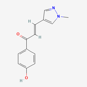 (E)-1-(4-hydroxyphenyl)-3-(1-methylpyrazol-4-yl)prop-2-en-1-one