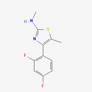 molecular formula C11H10F2N2S B7462377 4-(2,4-difluorophenyl)-N,5-dimethyl-1,3-thiazol-2-amine 
