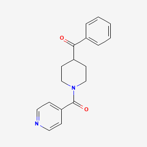 molecular formula C18H18N2O2 B7462382 Phenyl-[1-(pyridine-4-carbonyl)piperidin-4-yl]methanone 