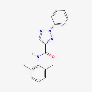 molecular formula C17H16N4O B7462395 N-(2,6-dimethylphenyl)-2-phenyltriazole-4-carboxamide 