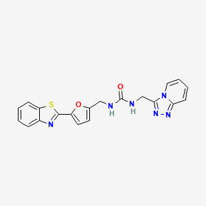 1-[[5-(1,3-Benzothiazol-2-yl)furan-2-yl]methyl]-3-([1,2,4]triazolo[4,3-a]pyridin-3-ylmethyl)urea