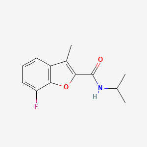 molecular formula C13H14FNO2 B7462423 7-fluoro-3-methyl-N-propan-2-yl-1-benzofuran-2-carboxamide 
