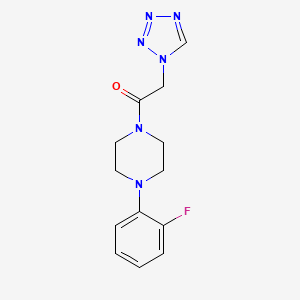 molecular formula C13H15FN6O B7462458 1-[4-(2-Fluorophenyl)piperazin-1-yl]-2-(tetrazol-1-yl)ethanone 