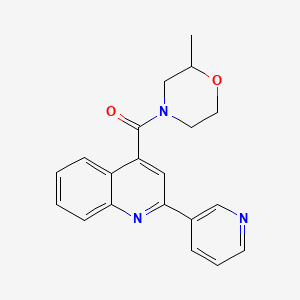 molecular formula C20H19N3O2 B7462466 (2-Methylmorpholin-4-yl)-(2-pyridin-3-ylquinolin-4-yl)methanone 