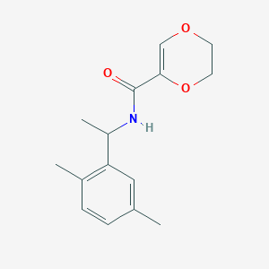 molecular formula C15H19NO3 B7462473 N-[1-(2,5-dimethylphenyl)ethyl]-2,3-dihydro-1,4-dioxine-5-carboxamide 