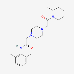 molecular formula C22H34N4O2 B7462495 N-(2,6-dimethylphenyl)-2-[4-[2-(2-methylpiperidin-1-yl)-2-oxoethyl]piperazin-1-yl]acetamide 