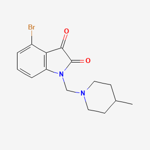 4-Bromo-1-[(4-methylpiperidin-1-yl)methyl]indole-2,3-dione