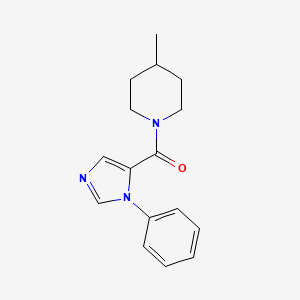 molecular formula C16H19N3O B7462568 (4-Methylpiperidin-1-yl)-(3-phenylimidazol-4-yl)methanone 