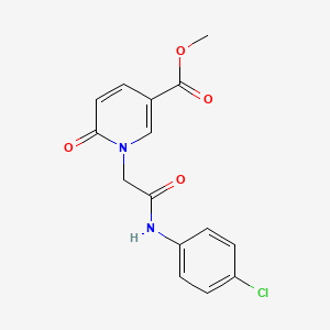 molecular formula C15H13ClN2O4 B7462582 Methyl 1-[2-(4-chloroanilino)-2-oxoethyl]-6-oxopyridine-3-carboxylate 