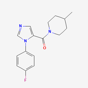 molecular formula C16H18FN3O B7462590 [3-(4-Fluorophenyl)imidazol-4-yl]-(4-methylpiperidin-1-yl)methanone 