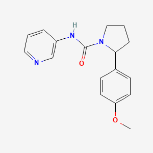 molecular formula C17H19N3O2 B7462628 2-(4-methoxyphenyl)-N-pyridin-3-ylpyrrolidine-1-carboxamide 