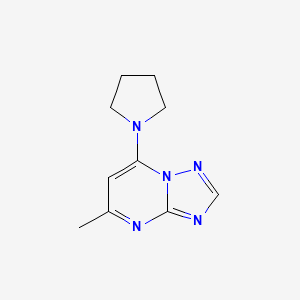 molecular formula C10H13N5 B7462631 5-Methyl-7-(1-pyrrolidinyl)[1,2,4]triazolo[1,5-a]pyrimidine 