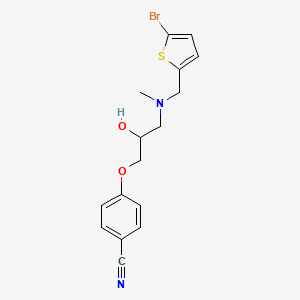 molecular formula C16H17BrN2O2S B7462636 4-[3-[(5-Bromothiophen-2-yl)methyl-methylamino]-2-hydroxypropoxy]benzonitrile 