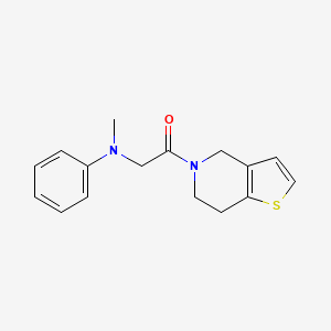 molecular formula C16H18N2OS B7462655 1-(6,7-dihydro-4H-thieno[3,2-c]pyridin-5-yl)-2-(N-methylanilino)ethanone 