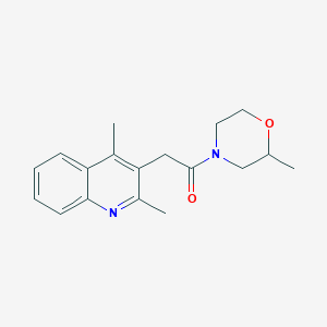 molecular formula C18H22N2O2 B7462660 2-(2,4-Dimethylquinolin-3-yl)-1-(2-methylmorpholin-4-yl)ethanone 