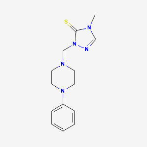 2-[(4-Phenylpiperazino)methyl]-4-methyl-2H-1,2,4-triazole-3(4H)-thione